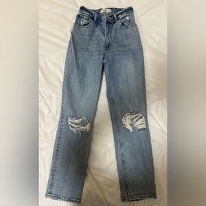 Abercrombie&Fitch Ultra High Rise 90’s Straight Jeans | Blue